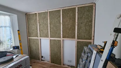 Before: Acoustic Timber Stud Wall Construction & Soundproofing Installation