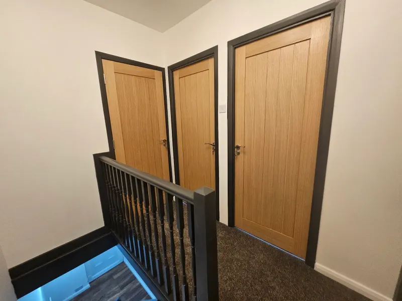 After: Staircase Upgrade, Banister Installation & Carpet Fitting